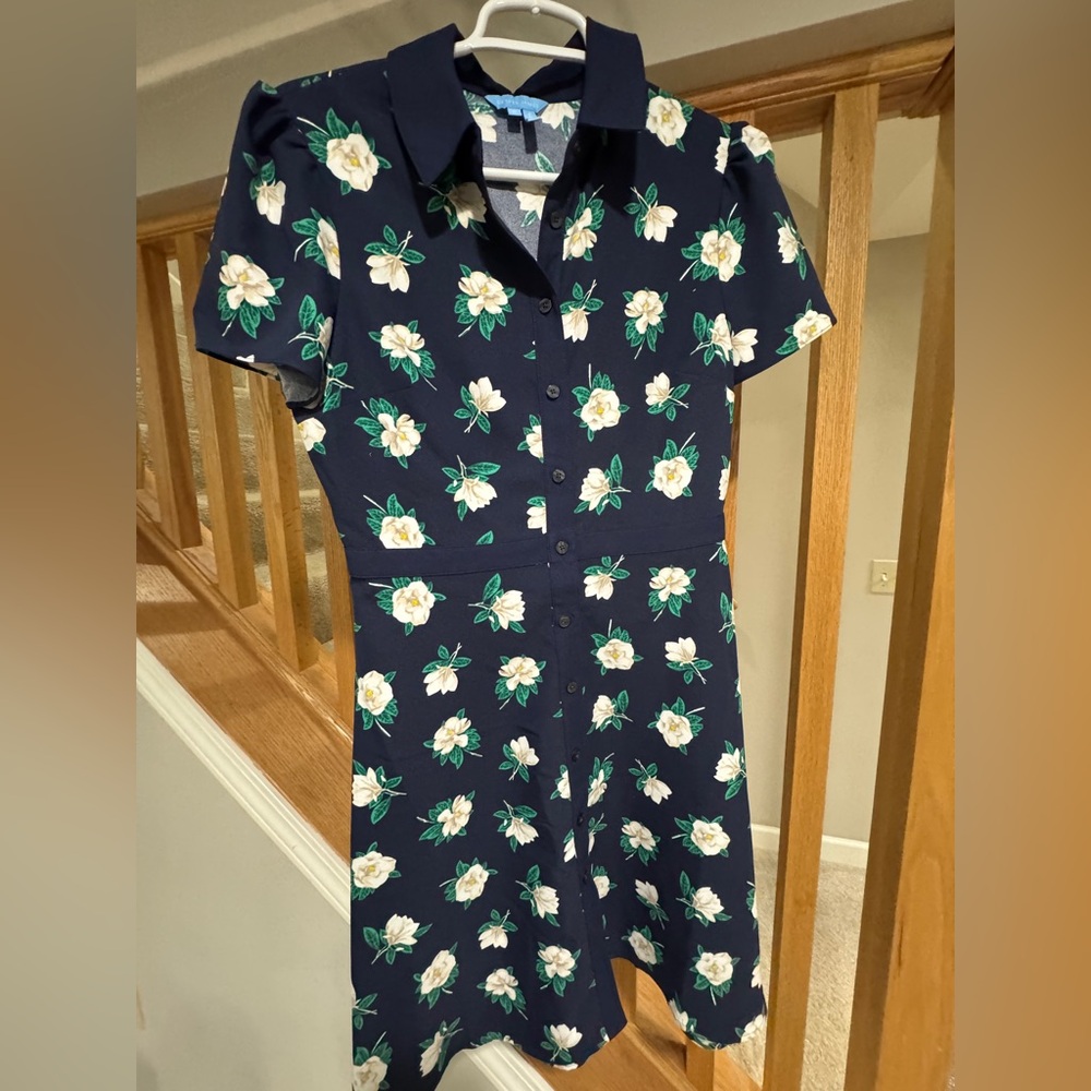 Draper James Navy Floral Dress